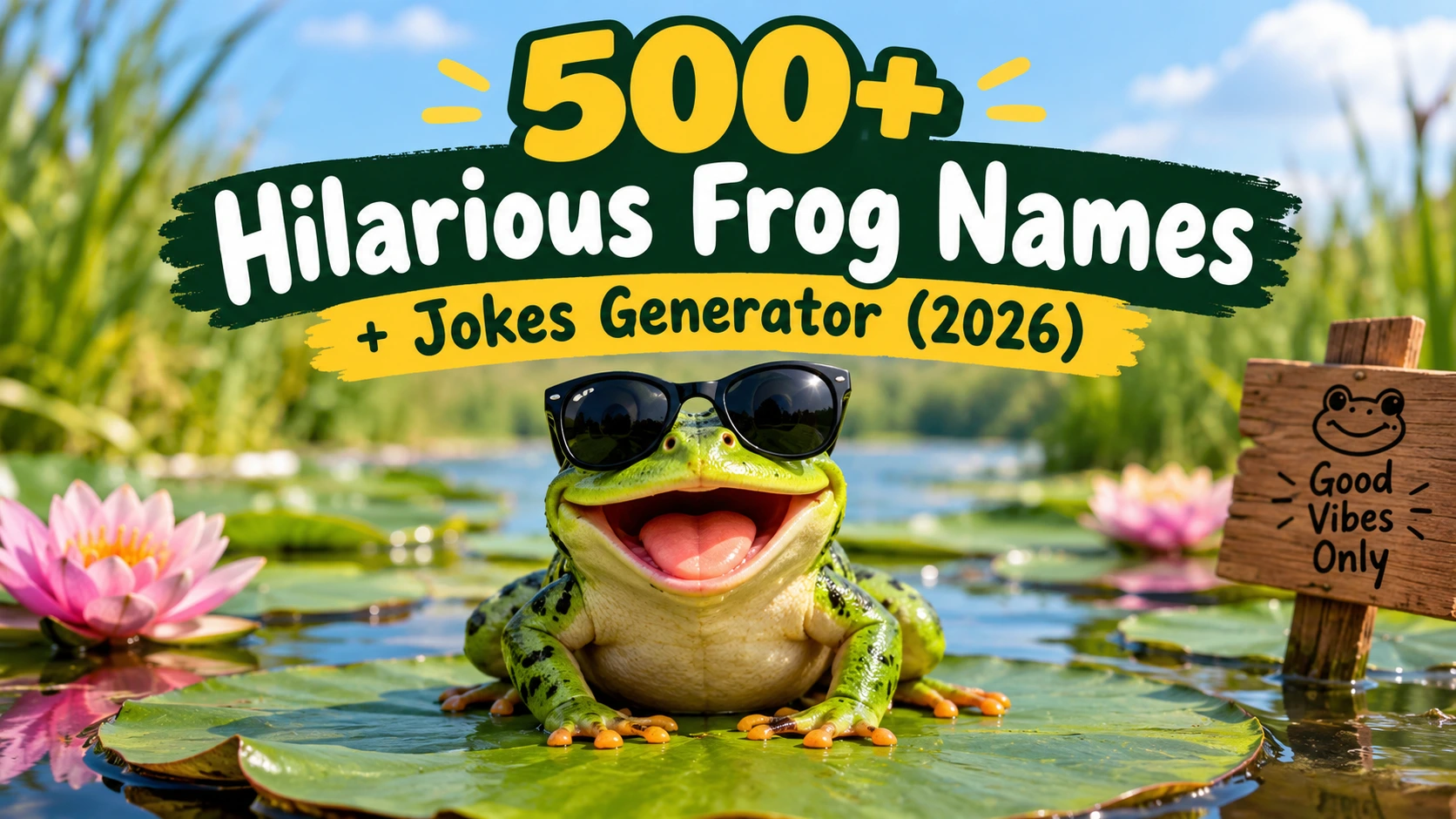 Hilarious Frog Names + Jokes Generator