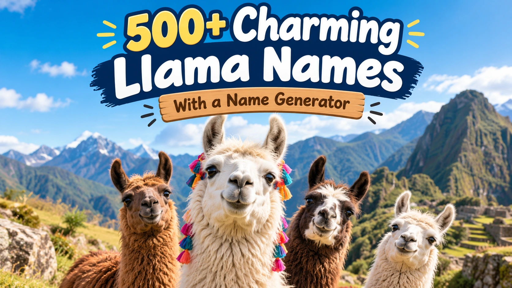 Charming Llama Names With a Name Generator