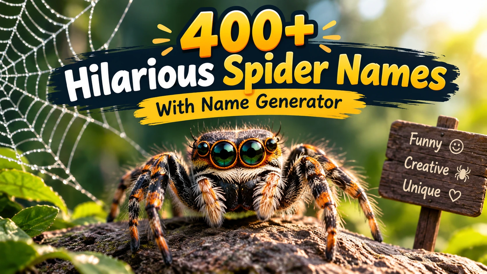 Hilarious Spider Names With Name Generator