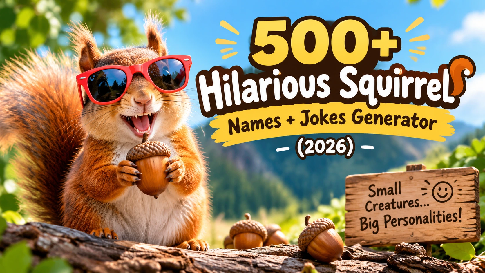 Hilarious Squirrel Names + Jokes Generator