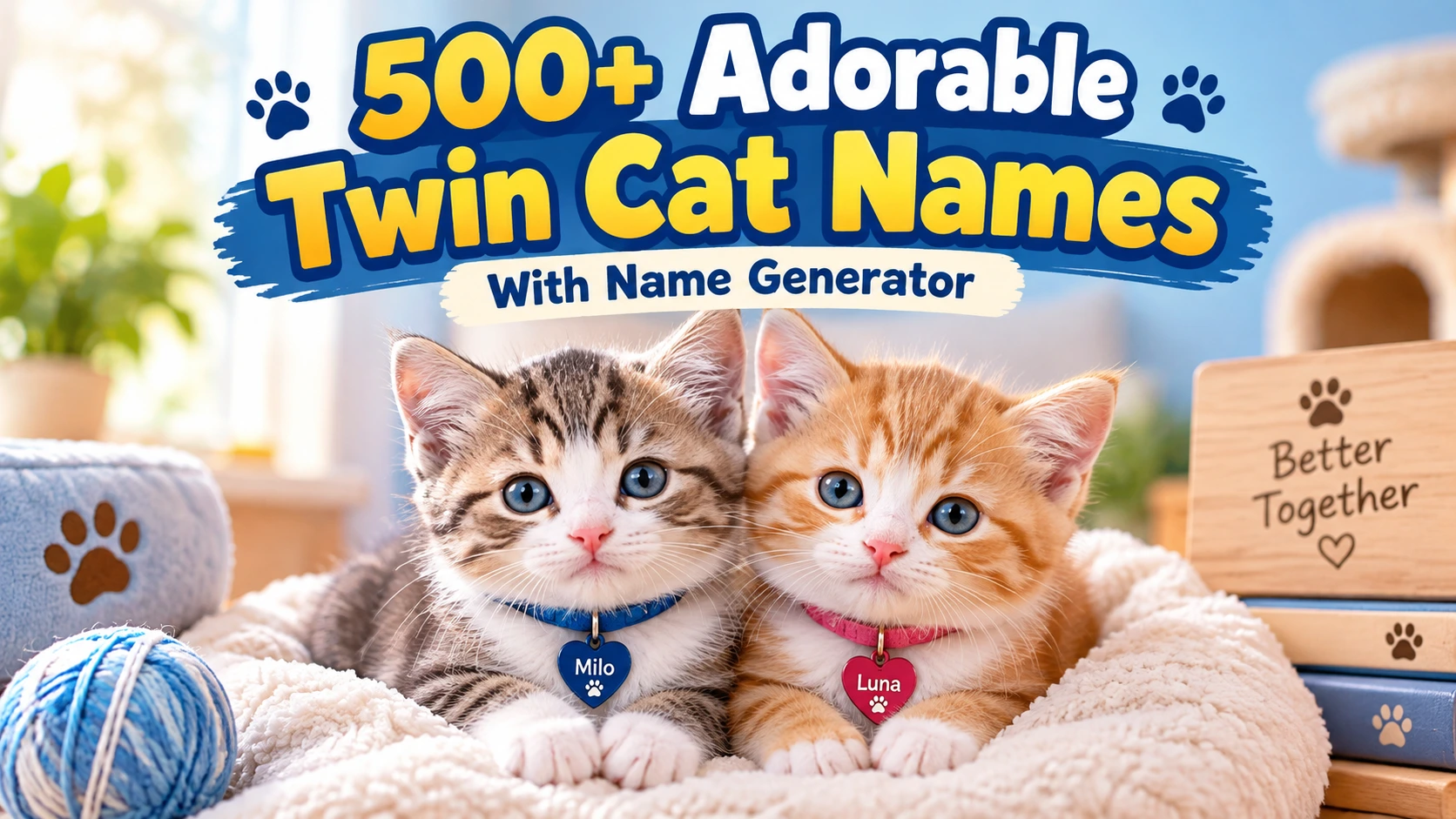 Adorable Twin Cat Names With Name Generator